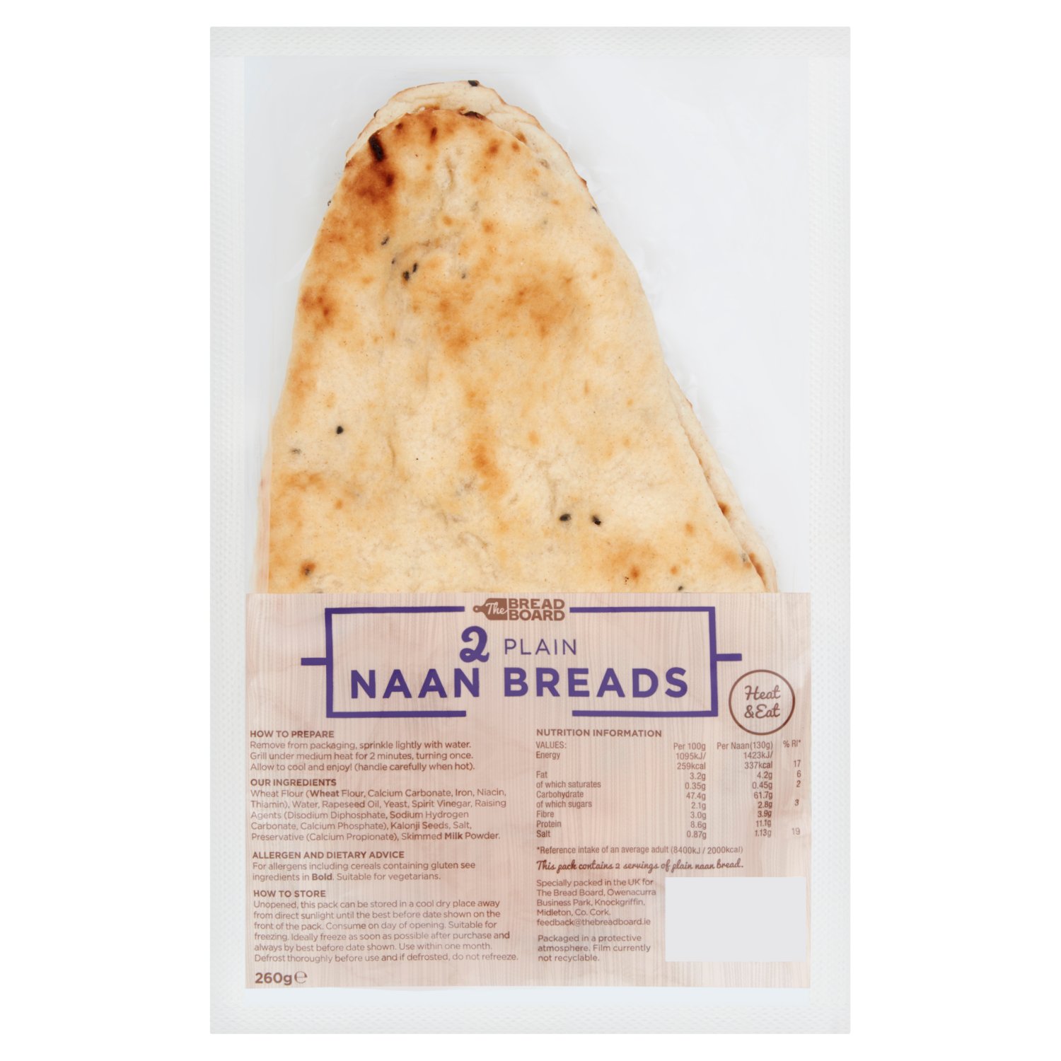 Bread Board Plain Naan (260 g)