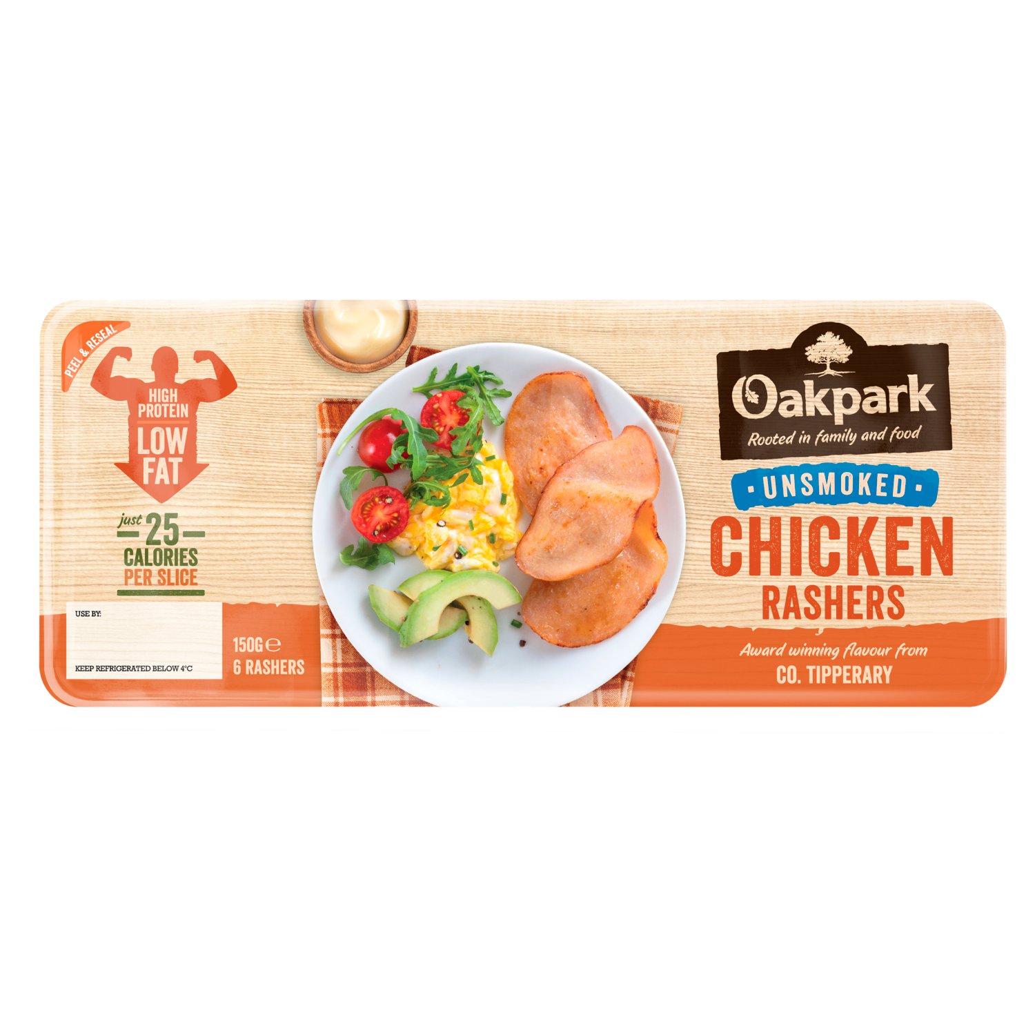 Oakpark Unsmoked Chicken Rashers (150 g)