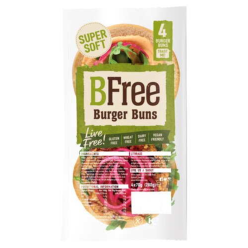 Bfree Gluten Free Burger Buns 4 Pack (4 Piece)