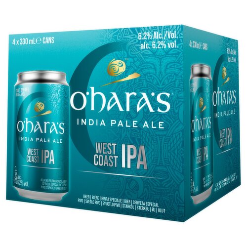 O'Hara's West Coast IPA 4 Pack Cans (330 ml)