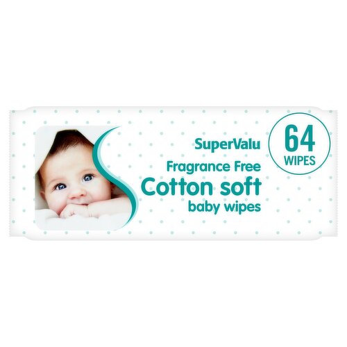 SuperValu Baby Wipes Fragrance Free 64 Pce (64 Piece)