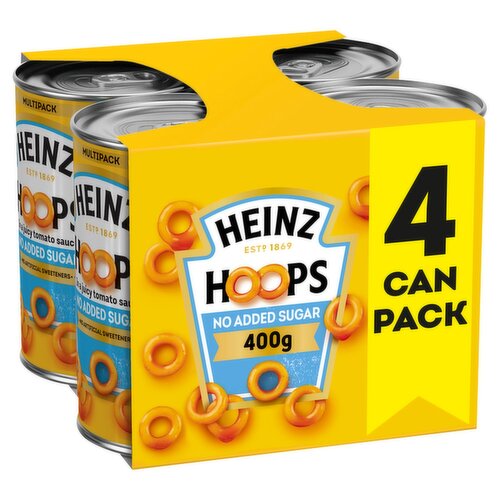 Heinz Spaghetti Hoops No Added Sugar 4 Pack (400 g)