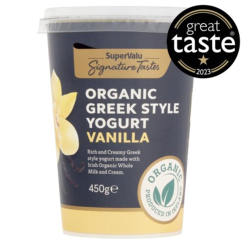 Signature Tastes Organic Greek Style Vanilla Yogurt (450 g)