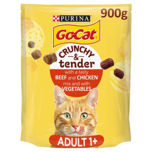 Go Cat Crunchy & Tender Beef, Chicken & Veg (900 g)