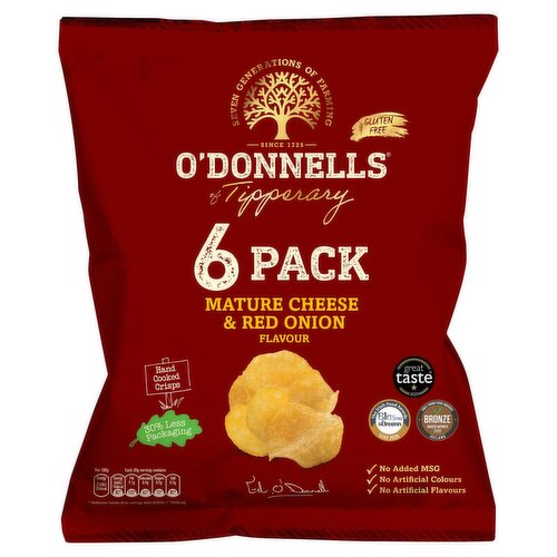 O' Donnells Cheese & Onion Crisps 6Pack (30 g)