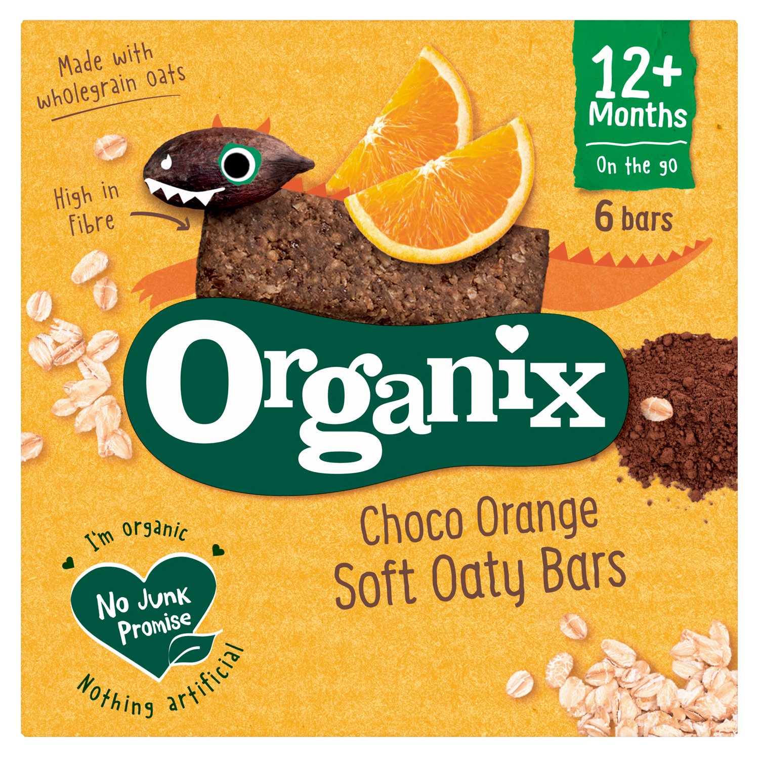 Organix Choco Orange Soft Oaty Bar 12 Months 6 Pack (23 g)