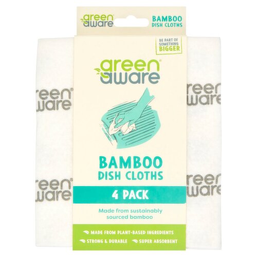 Green Aware Bamboo Dish Cloths (4 Piece)