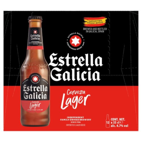 Estrella Galicia World Lager 12 Pack Bottles (330 ml)