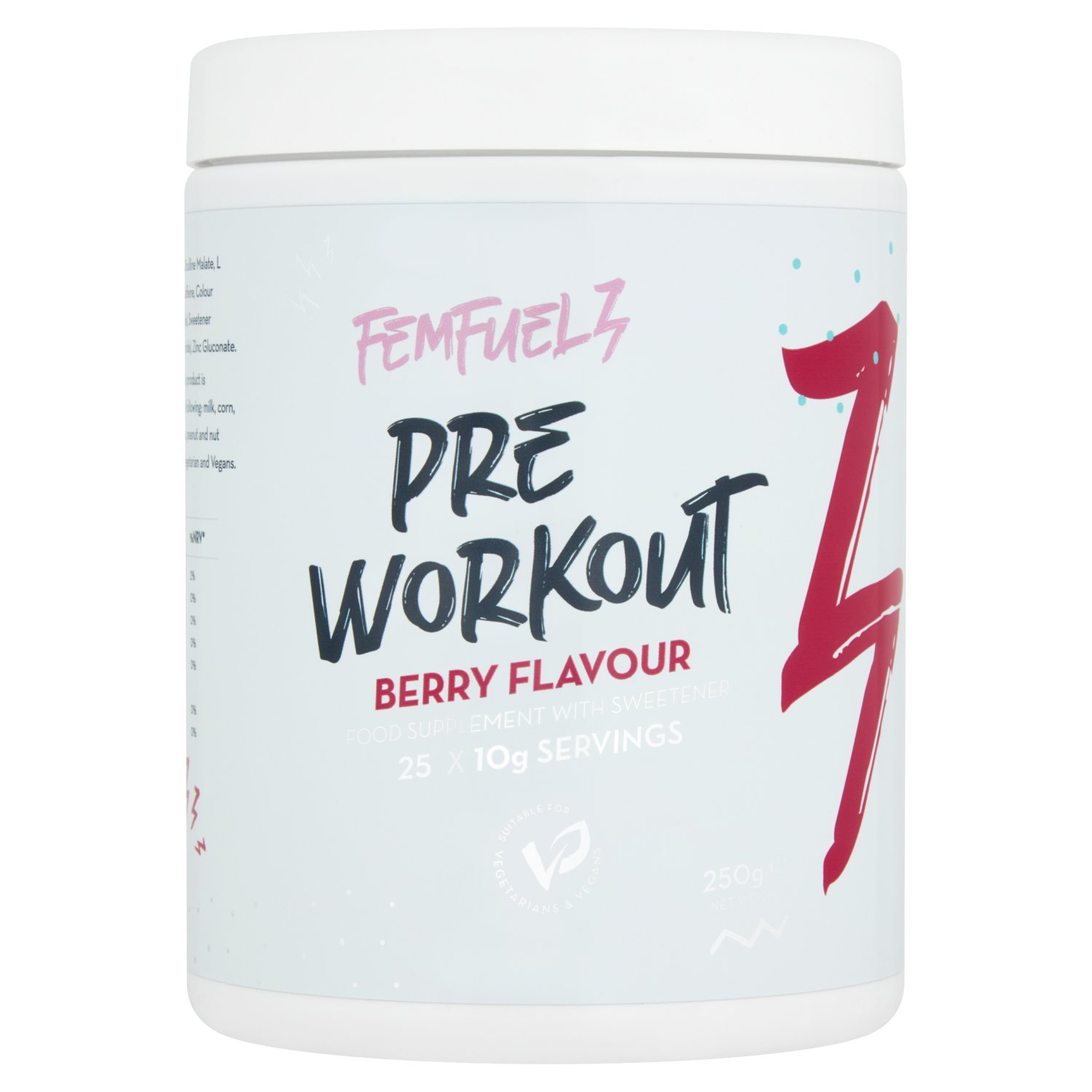Femfuelz Pre Workout Berry Flavour 250g