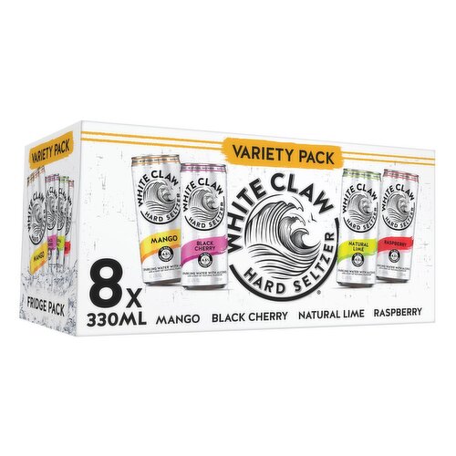 White Claw Variety Cans 8 Pack (330 ml)
