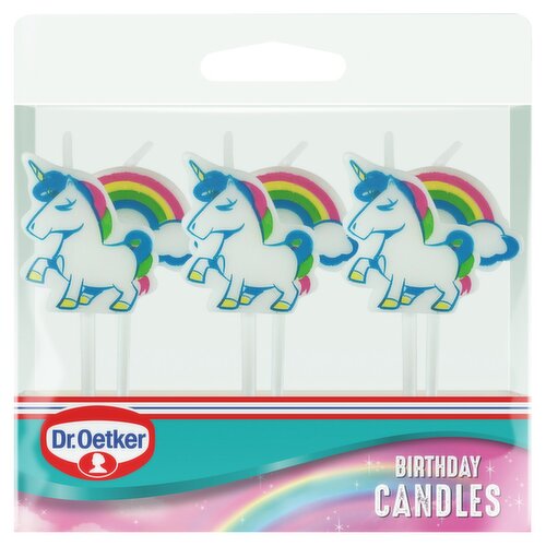 Dr Oetker Unicorn And Rainbow Birthday Candles (10 Piece)