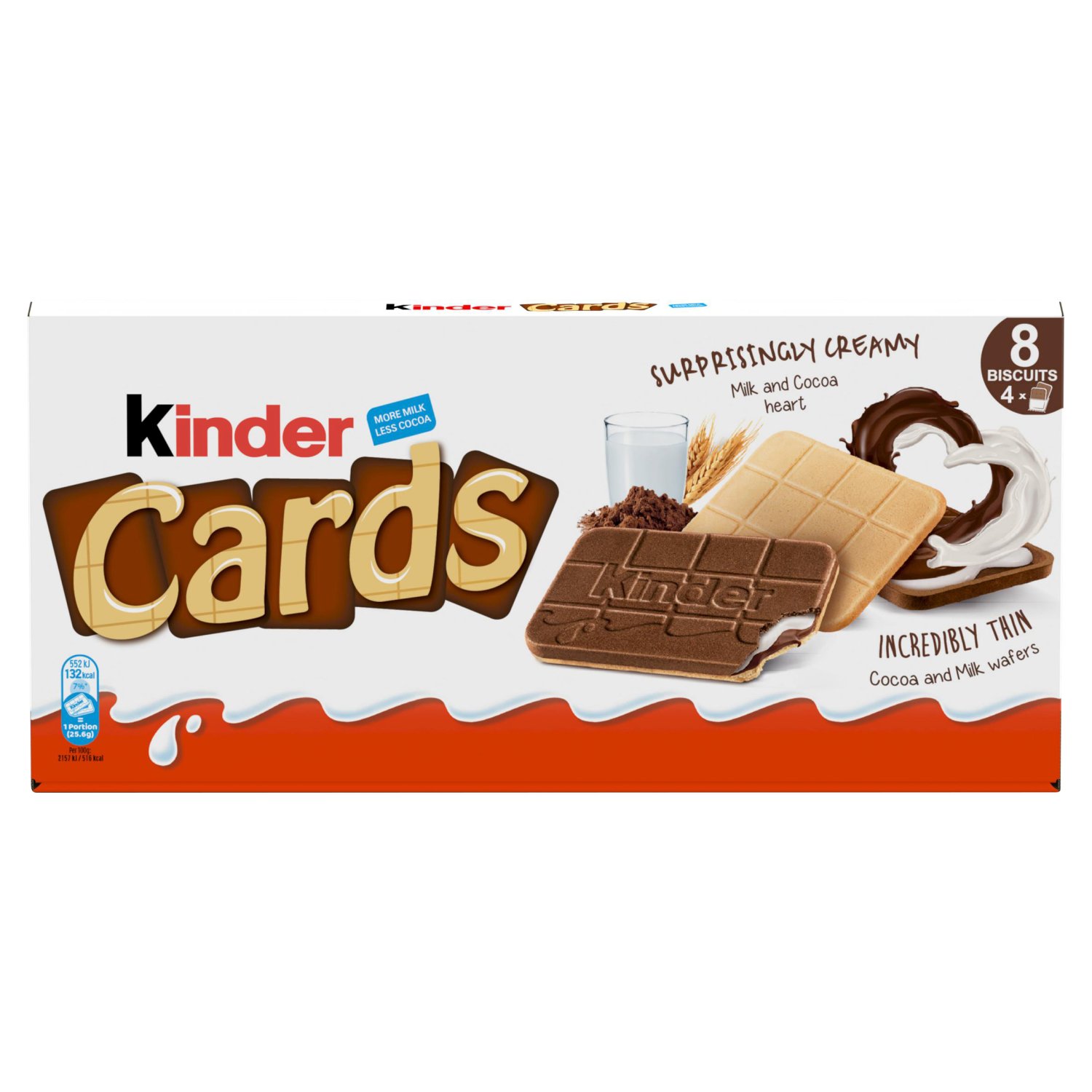 Kinda Cards Cocoa & Milk Wafers 4 Pack (102.4 g)