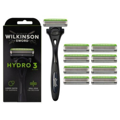 Wilkinson Sword Hydro 3 Value Pack Handle & 9 Blades (9 Piece)