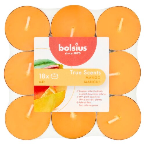 True Scents Tealights Mango (18 Piece)