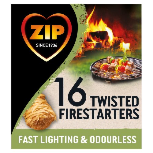 Zip Natural Twisted Firestarter 16 Pack (16 Pack)