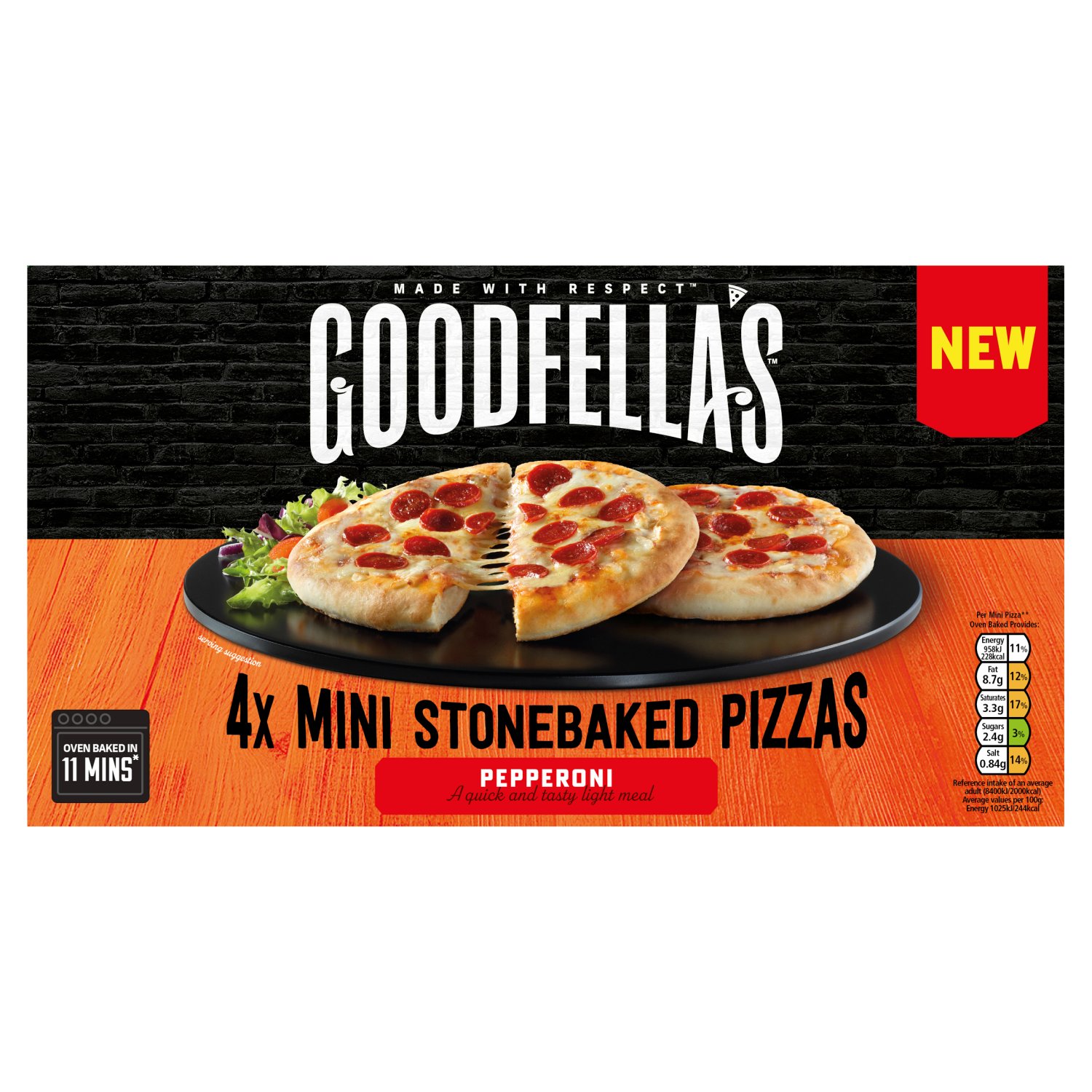 Goodfella's 4 Mini Pizzas Pepperoni (372 g)