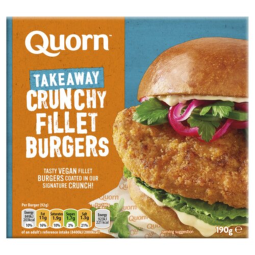 Quorn Vegan Crunchy Fillet Burger (190 g)