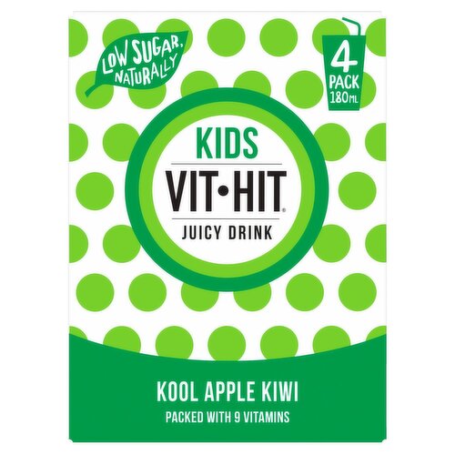 Vit Hit Kids Apple Kool Kiwi 4 Pack (180 ml)