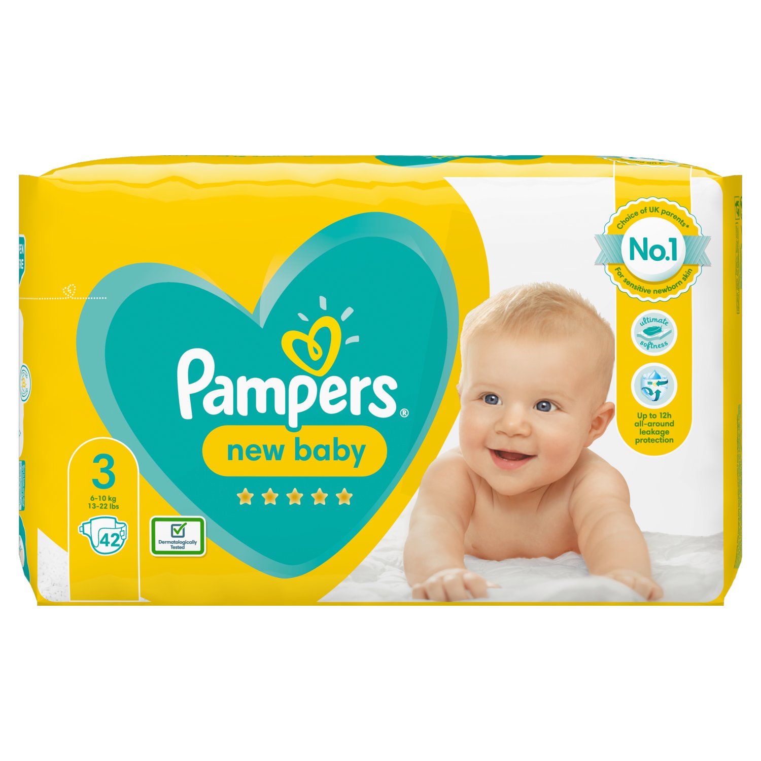 Pampers New Baby Size 3 Nappies (42 Piece)