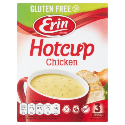 Erin Hotcup Chicken Gluten Free Soup 3 Pack (39 g) - Storefront EN