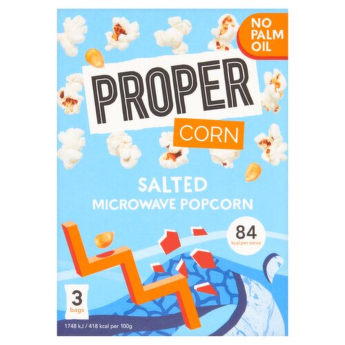 Propercorn Microwave Salted Popcorn 3 Pack (210 g)