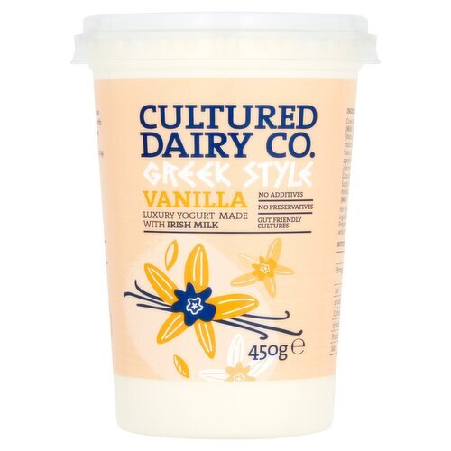Cultured Dairy 10% Fat Greek Style Vanilla Yogurt Big Pot (450 g)