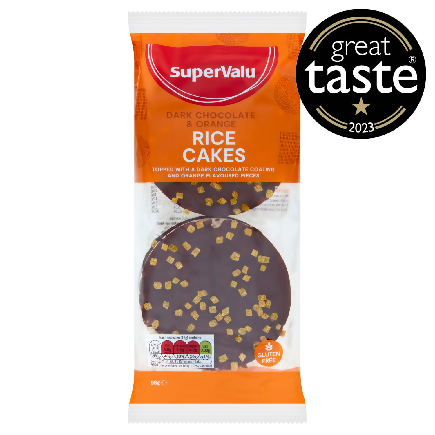 SuperValu Dark Chocolate & Orange Rice Cakes (96 g)