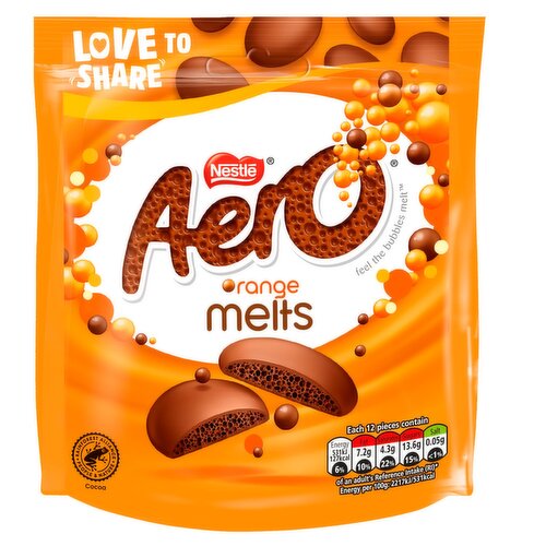 Nestle Aero Melts Orange Chocolate Pouch (86 g)