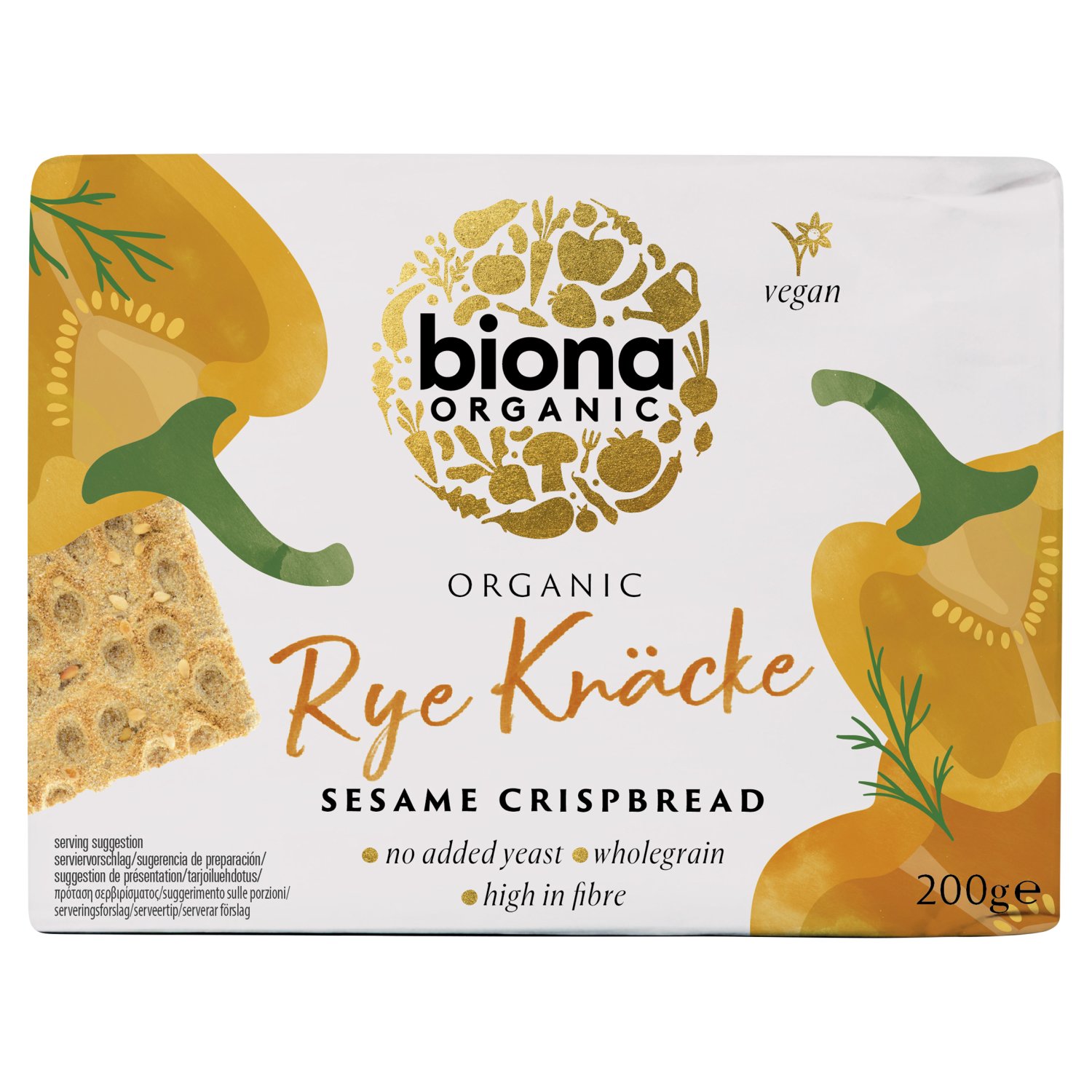 Biona Organic Rye Knäcke Sesame Crispbread (200 g)