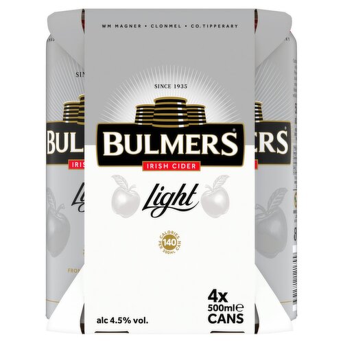 Bulmers Light Cider Can 4 Pack (500 ml)