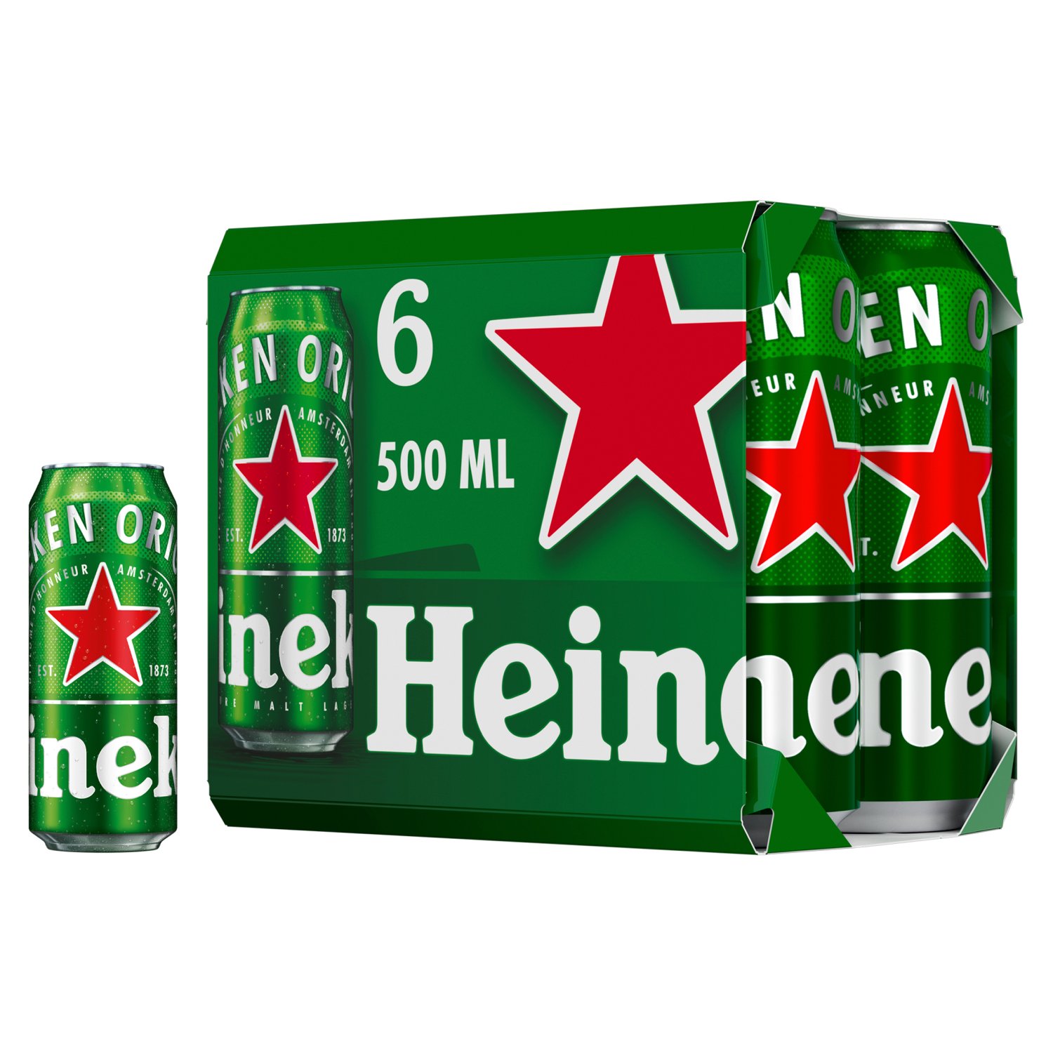 Heineken Lager Can 6 Pack (500 ml)
