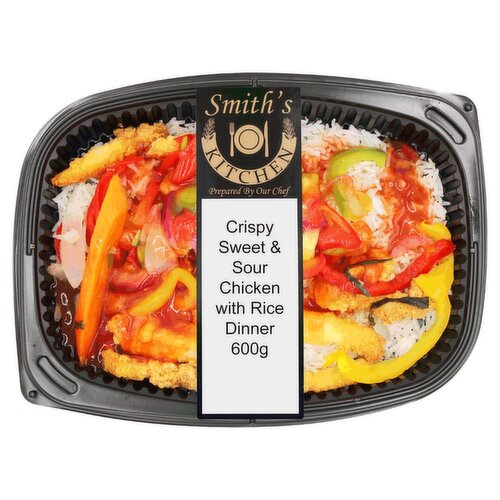 Smith's Kitchen Crispy Sweet & Sour Chicken With Rice Dinner (600 g)