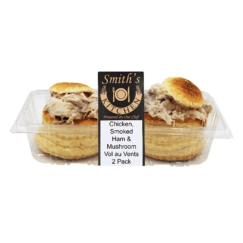 Smith's Kitchen Chicken, Smoked Ham & Mushroom Vol au Vents 2 Pack (300 g)