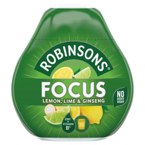 Robinsons Focus Lemon. Lime & Ginseng Drops (66 ml)