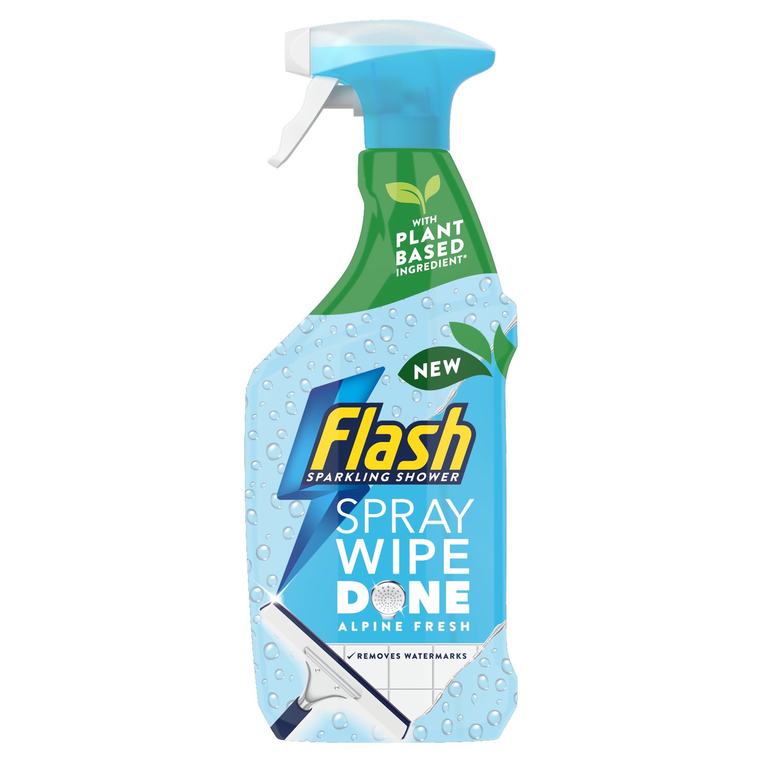 Flash Spray.Wipe.Done. Cleaning Spray will change the way you clean your surfaces, turning your To-do into a ta-daa! Just spray it everywhere, wipe it over and you are done! It’s that simple! It instantly removes water marks from your shower with no extra steps - no scrubbing, no streaks. It leaves nothing behind but a sparkling clean shower thanks to the plant-based ingredient (83% of total surfactants, which are subject to processing). A Spray a day keeps the water marks away!