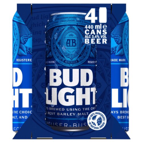 Bud Light Beer Can 4 Pack (440 ml)