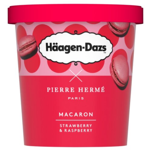 Haagen Dazs Macaron Strawberry & Raspberry (420 ml)