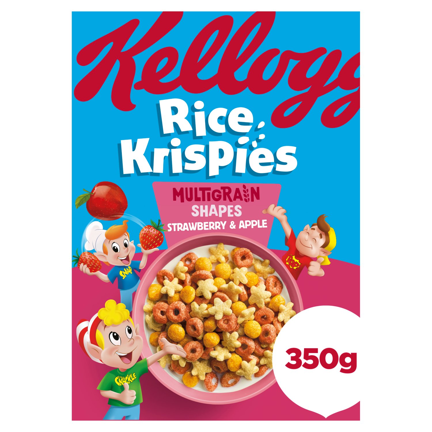 Kellogg's Rice Krispies Multigrain Strawberry & Apple Cereal (350 g)