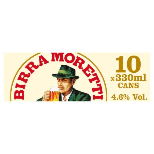 Birra Moretti Can 10 Pack (330 ml)