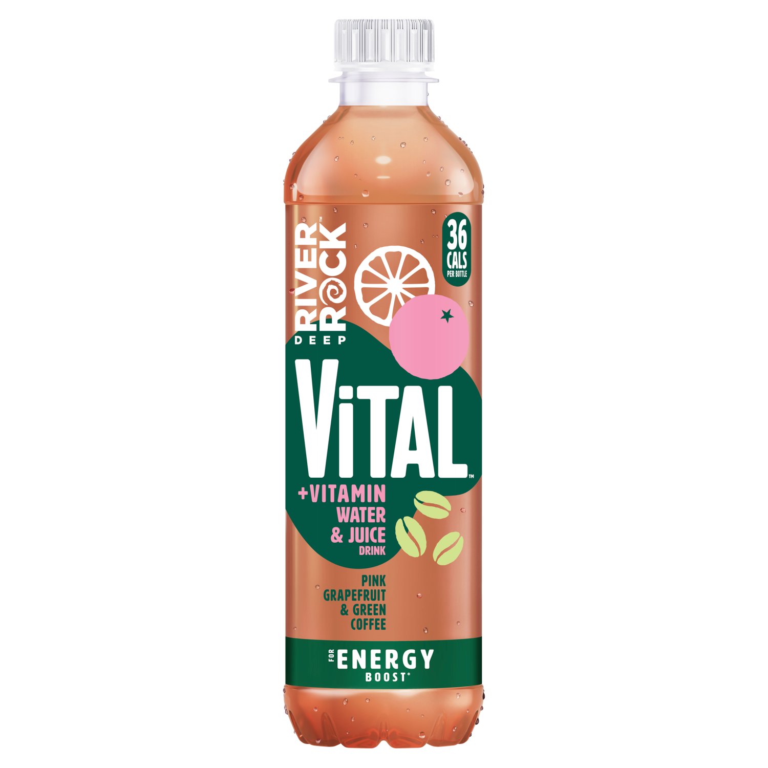 River Rock Vital Pink Grapefruit & Green Coffee Flavoured Water (450 ml)