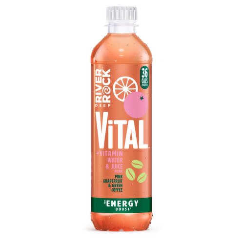 Deep River Rock Vital Pink Grapefruit and Coffee Vitamin Water & Juice Bottle (450 ml)