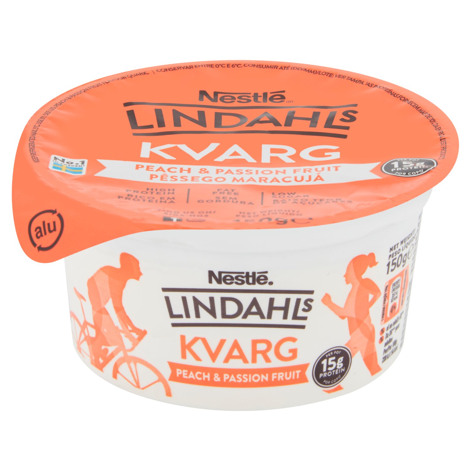 Lindahls Kvarg Peach & Passion Fruit (150 g)