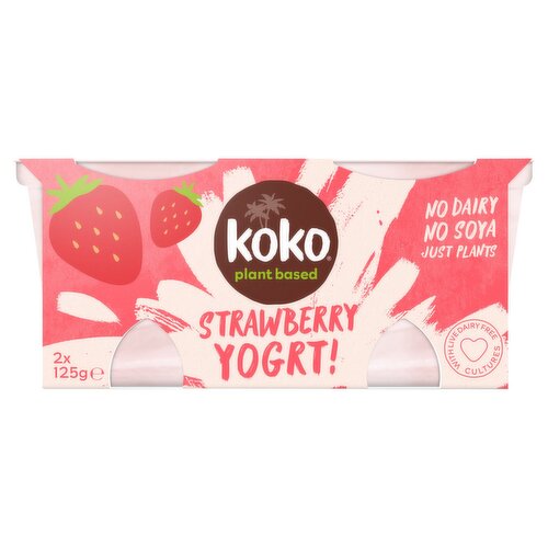 Koko Strawberry Yogurt Alternative 2 Pack (250 g)