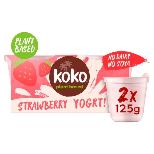 Koko Strawberry Yogurt Alternative 2 Pack (250 g)