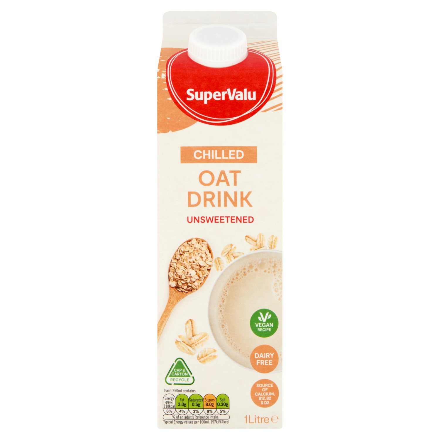 SuperValu Oat Chilled Unsweetened (1 L)