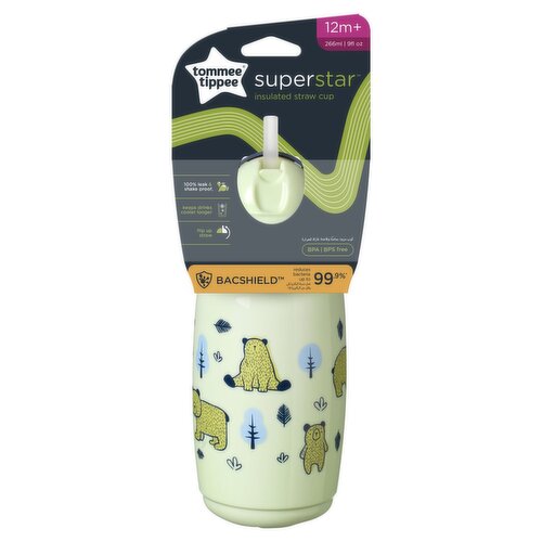 Tommee Tippee Insulated Straw 266ml 12mth+ (1 Piece)