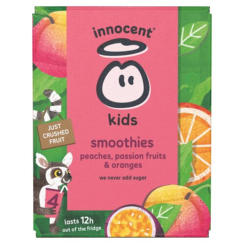 Innocent Kids Smoothie Peach And Passionfruit 4 Pack (600 ml)