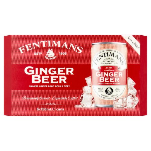 Fentimans Cans Ginger Beer 6 Pack (150 ml)