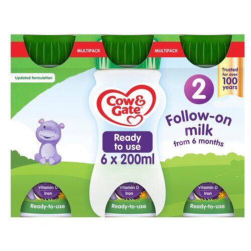 Cow & Gate Follow On Milk 6 Pack (200 ml)