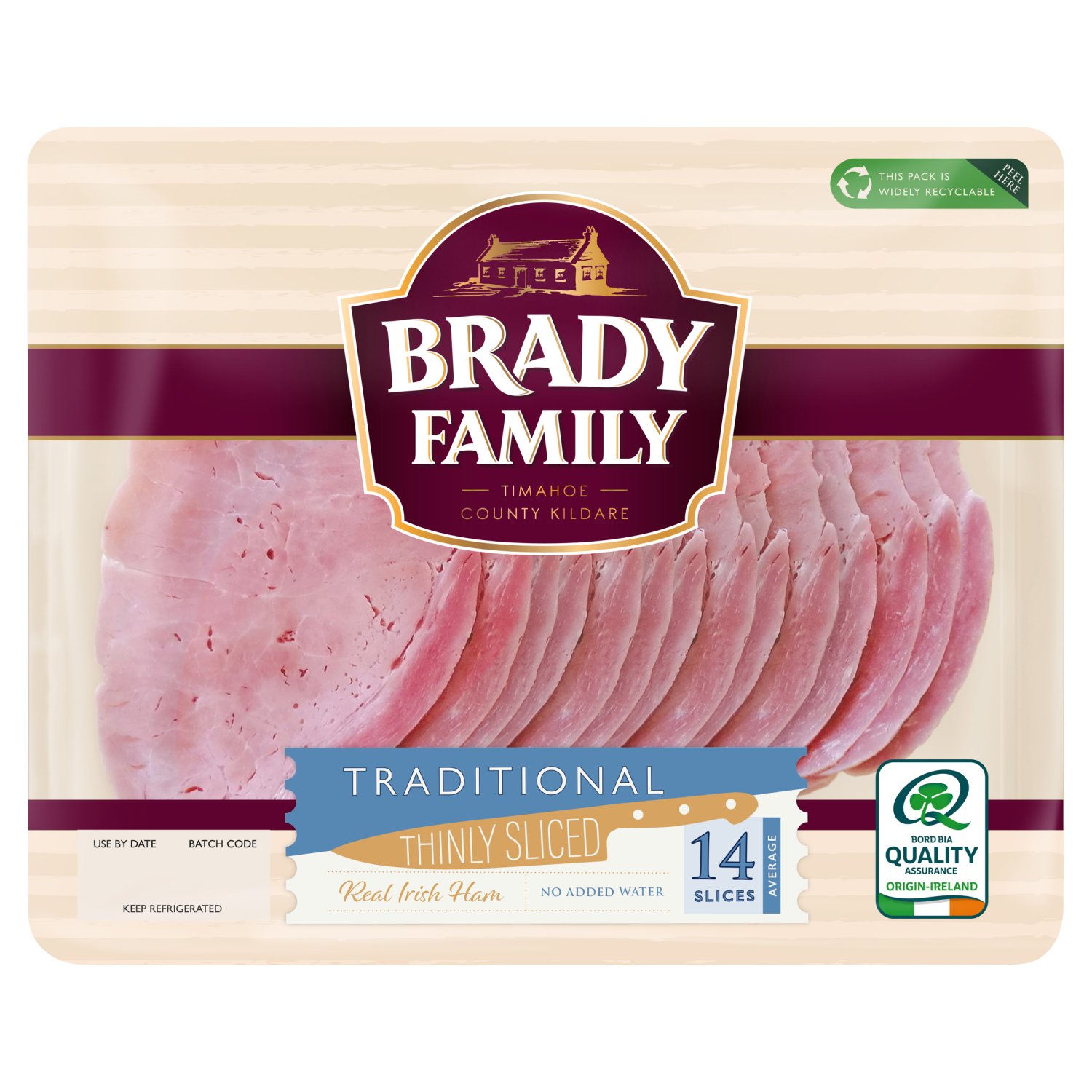 Brady Family Traditional Thin Sliced Irish Ham (120 g)